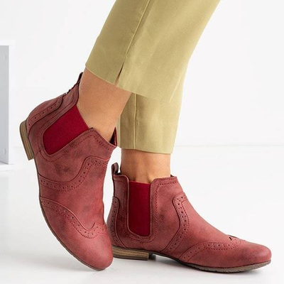 Bottines Chelsea rouges pour femmes - Chaussures