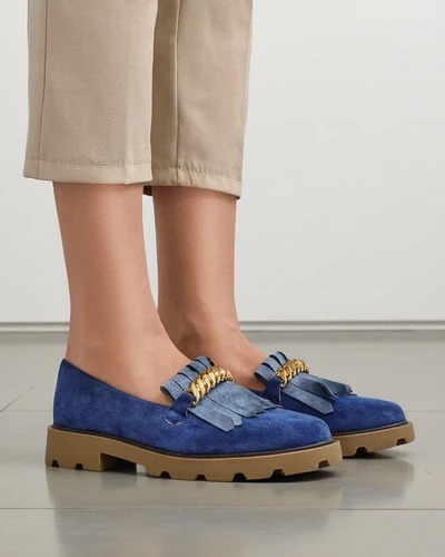 Royalfashion Mocassins en Suède Écologique pour Femmes Mare Nostrum