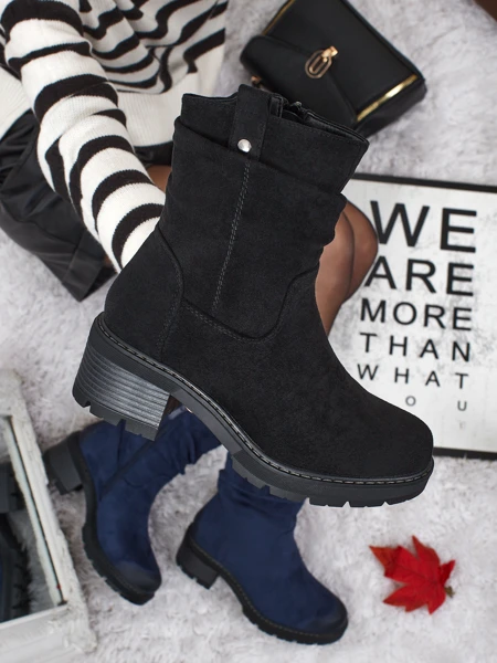 Bottines hautes pour femmes en éco-daim Carmine