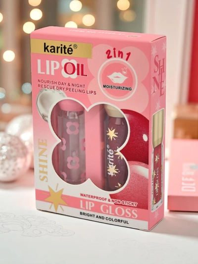 Brillant à lèvres à paillettes et brillant à lèvres transparent 2 en 1 Ruby Woo