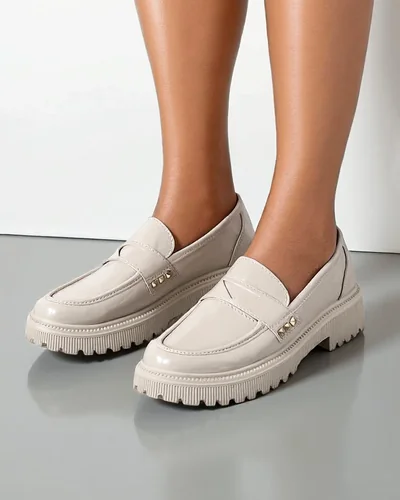 Royalfashion Mocassins en vernis pour femmes Dunes