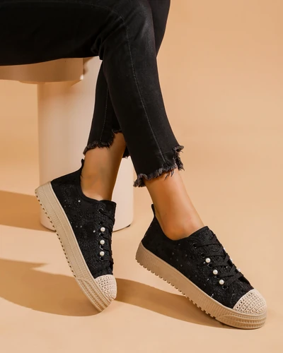 Baskets en dentelle pour femmes Royalfashion avec sequins Nille