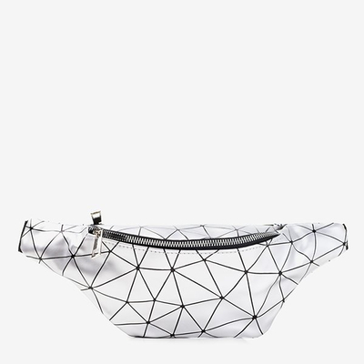Sac à rein argenté à motif géométrique - Sacs