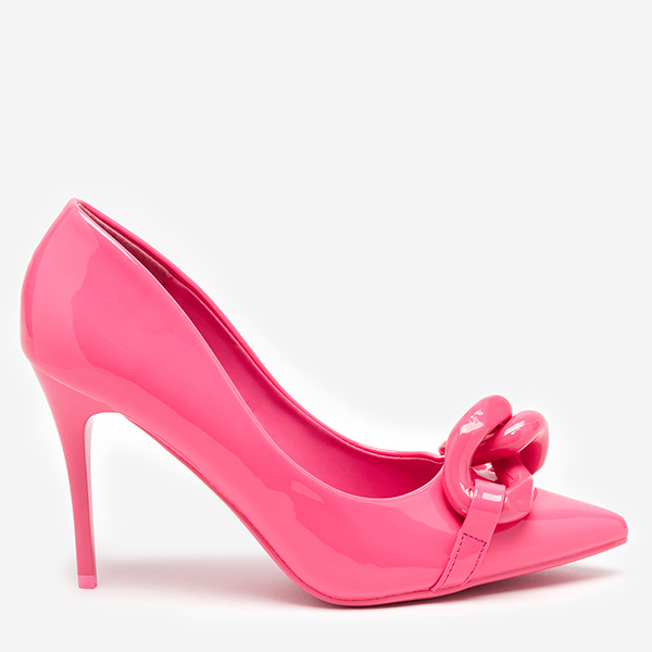 OUTLET Escarpins femme fuchsia à talon haut Salete - Souliers