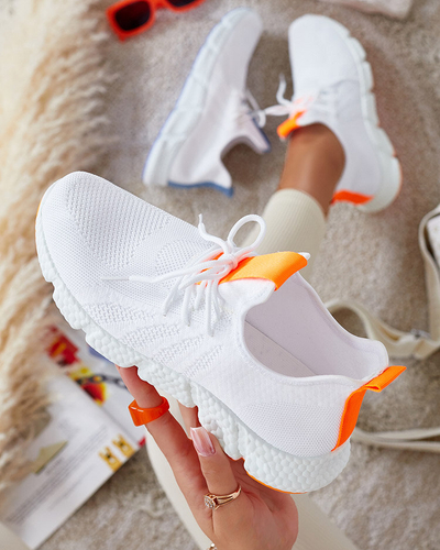 Chaussures de sport femme Baym blanches et orange - Footwear