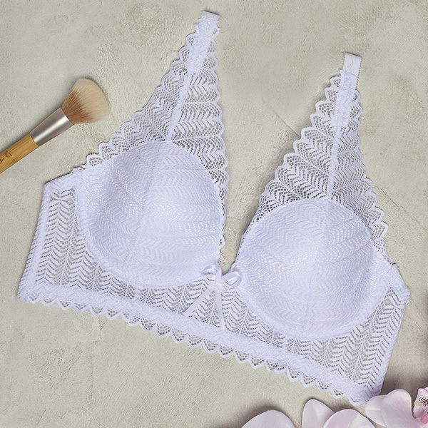 Soutien-gorge en dentelle blanche pour femmes - Sous-vêtements