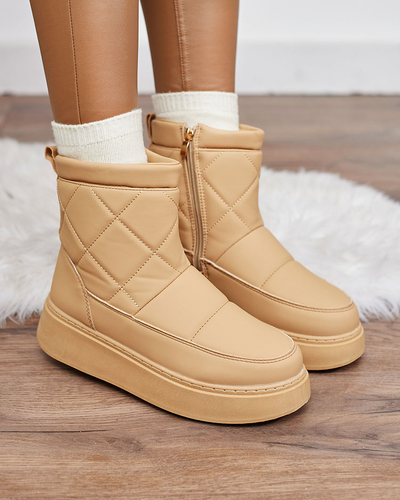 Royalfashion Bottes pour femmes marron clair a'la snow boots Kacecica