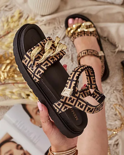 Royalfashion Sandales à chaîne Orette pour femme