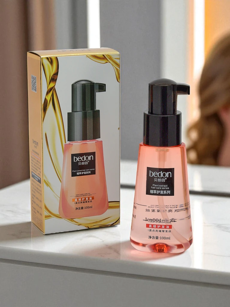 Huile de soin capillaire naturelle aux extraits de plantes