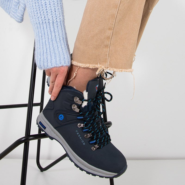 Bottes de neige isolées femme Inesa bleu marine - Chaussures