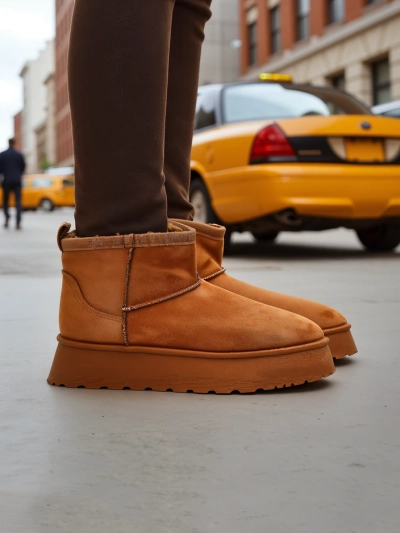 Royalfashion Chaussures courtes ressemblant à des bottes de neige pour femmes Fortesse