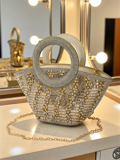 Petit sac à main pour femmes avec des zircons Sparkle Queen