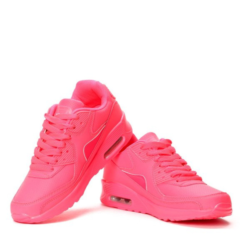 Neonowo-różowe sportowe buty Kimora- Obuwie