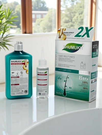 Shumukh Shampooing et Sérum pour cheveux 2en1 - stimulant la croissance des cheveux