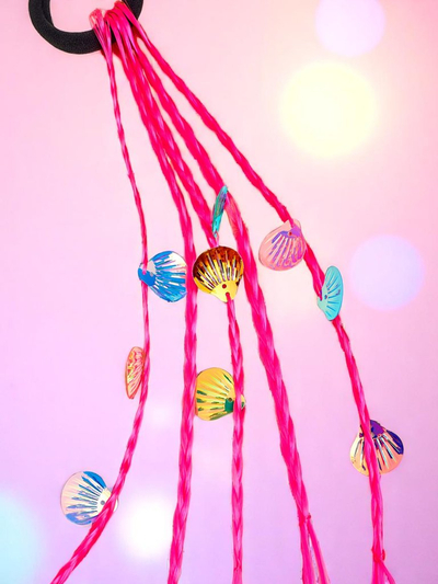 Royalfashion Tresses à clips avec coquillages sur élastiques