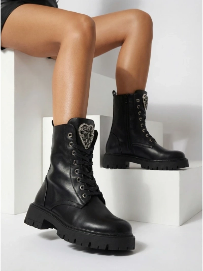 Bottines pour Femmes Luna Noires en Cuir Élégantes pour l'Automne