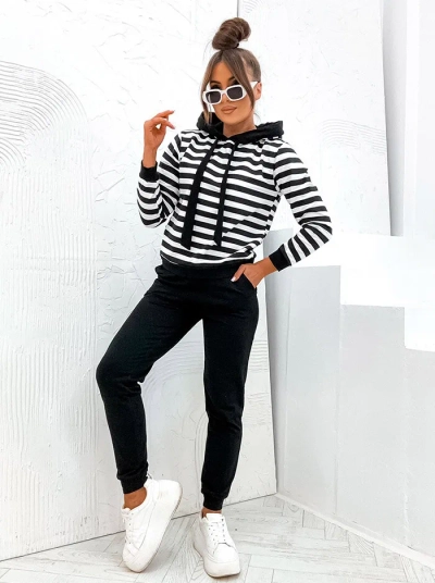 Royalfashion Ensemble coton rayé pour femme