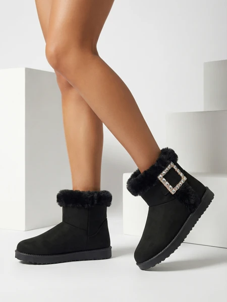Royalfashion Bottes pour femmes a'la bottes de neige avec ornement Galaes