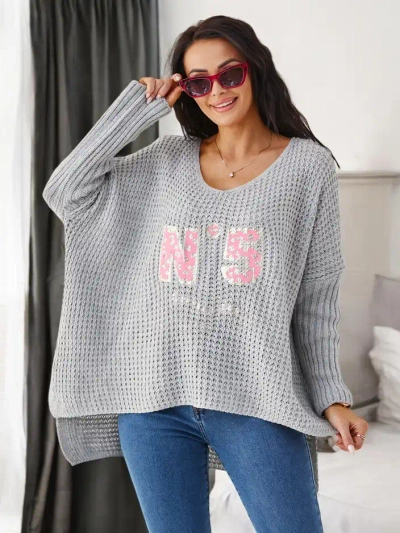 Pull en acrylique tricoté pour femmes Royalfashion avec imprimés