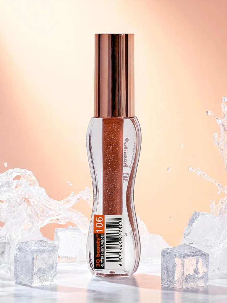 Gloss à lèvres pailleté dans la teinte Fluffy RoseWood