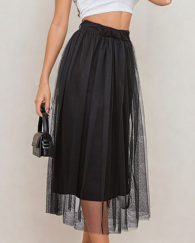 Royalfashion Jupe midi double épaisseur pour femme