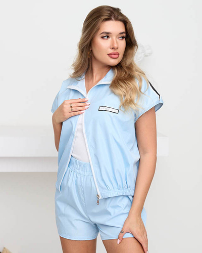 Survêtement de sport zippé bleu femme - Vêtements