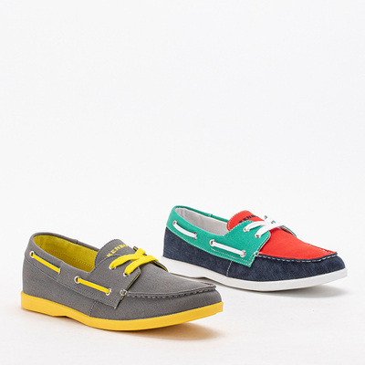 Baskets tissées pour hommes Tehila jaunes et grises - Footwear