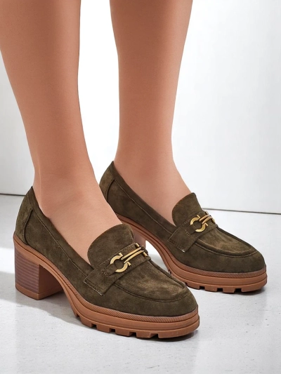 Royalfashion Mocassins à talons pour femmes Tollinge