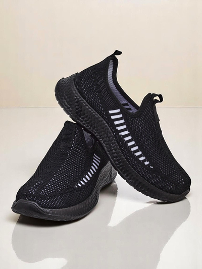 Royalfashion Chaussures de sport à enfiler pour femmes en tissu Sport Slip-On