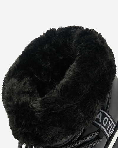 Royalfashion Noir Bottes de neige pour femmes Gepanden