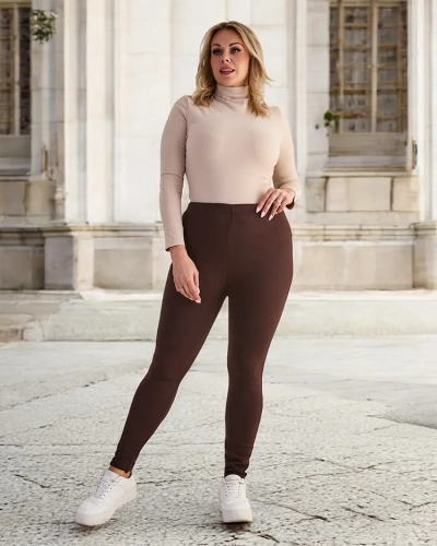 Royalfashion Pantalon tregging isolé pour femme PLUS SIZE