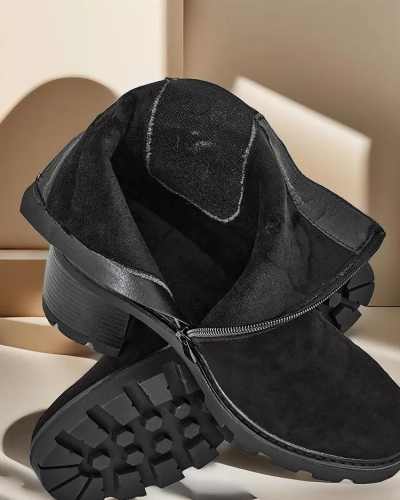 Royalfashion Bottines pour femmes en éko-suède sur un poteau Weggis