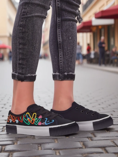 Baskets Royalfashion pour femmes avec impression Sercess