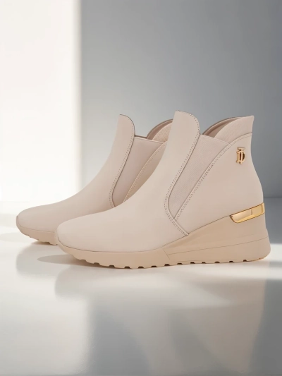 Royalfashion Bottines à talon compensé pour femmes Zaficoles