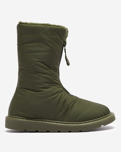 Bottes pour femmes vert foncé a'la bottes de neige Tirigga- Footwear