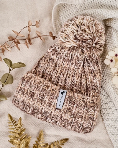 Chapeau tricoté pour femme Royalfashion avec un pompon