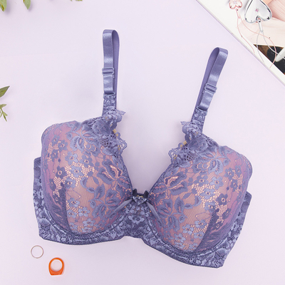 Soutien-gorge rose avec dentelle violette - Sous-vêtements