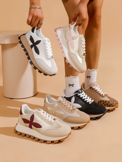 Royalfashion Baskets sportives pour femmes sur une semelle plus épaisse Aloqa