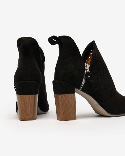 Royalfashion Bottes à talons hauts pour femmes, noires Swerros