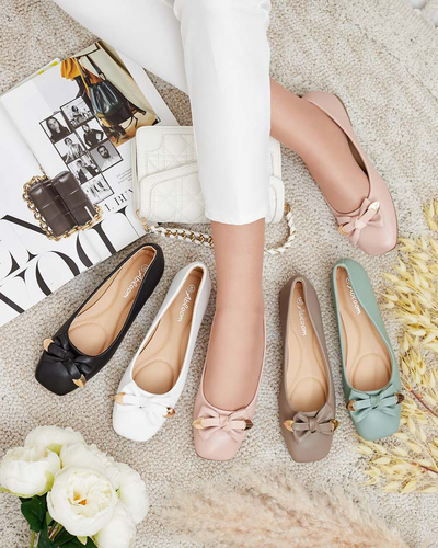Royalfashion Ballerines femme avec nœud Fittco