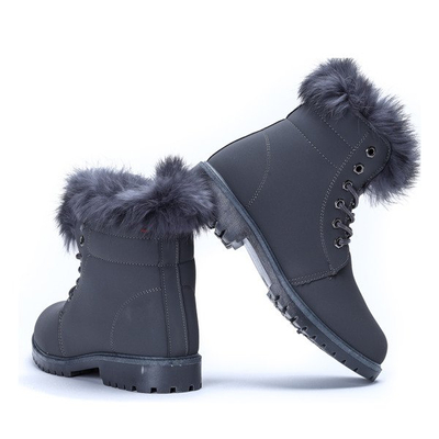 Ocieplane trapery w kolorze ciemnoszarym Hallie - Obuwie