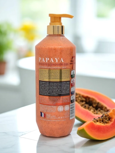 Gel Douche Exfoliant à la Papaye – hydratation et éclat