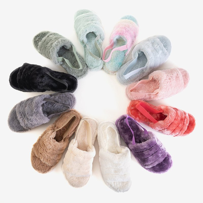 Chaussons en fourrure femme Fornaxa rose clair - Chaussures