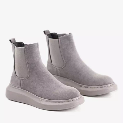 OUTLET Slip-on boots femme grises Bilbao - Chaussures
