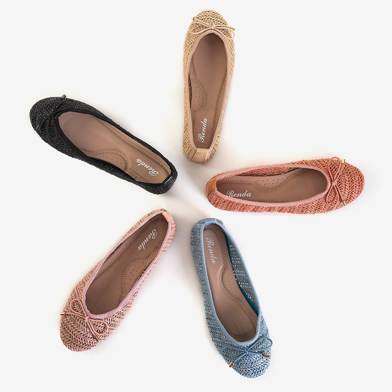 Ballerines tissées femme Wewo Orange - Chaussures