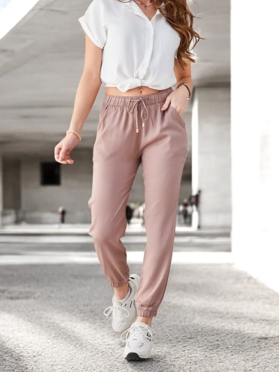 Pantalons Royalfashion pour femmes avec élastique à la fin des jambes