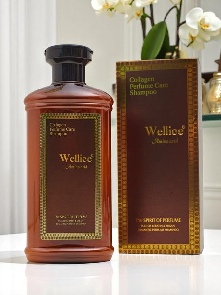 Shampooing parfumé Wellice aux acides aminés lisse et hydrate les cheveux