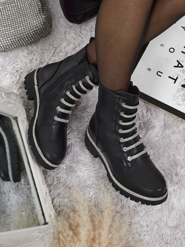 Bottines à lacets Lunara en cuir écologique pour femmes