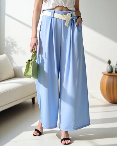 Pantalons larges Royalfashion pour femmes avec ceinture
