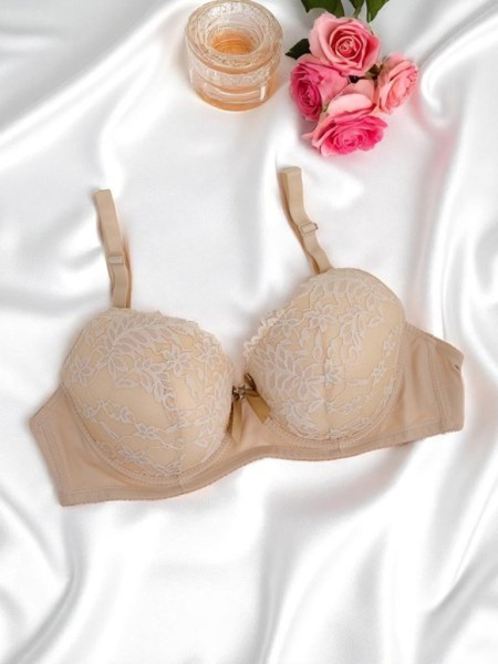 Royalfashion Soutien-gorge rembourré pour femme avec dentelle Élégance Dentelle